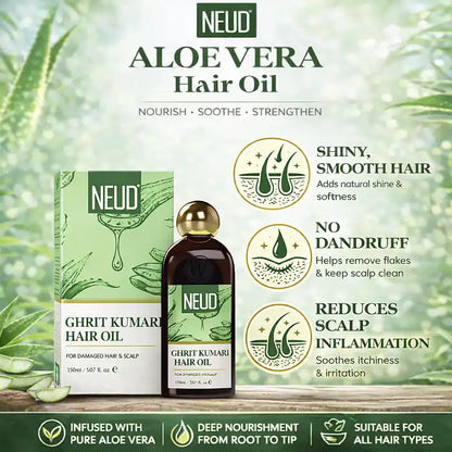 ರತನ್ಜೋತ್, ಭೃಂಗರಾಜ್ ಜೊತೆಗೆ ನ್ಯೂಡ್ ಅಲೋವೆರಾ ಕೂದಲು ತೈಲ - 150 ಮಿಲಿ