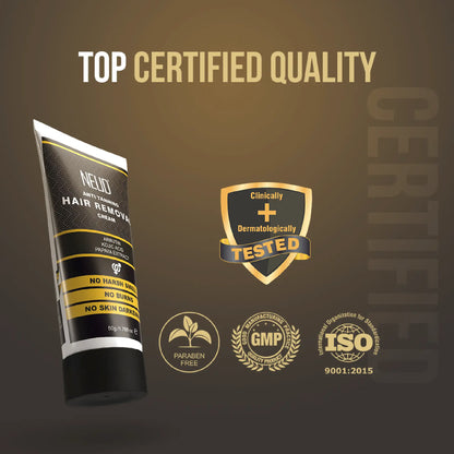 NEUD Anti-Tanning Hair Removal Cream for Arms, Legs, Chest and Back is Paraben Free Top Certified Quality Product