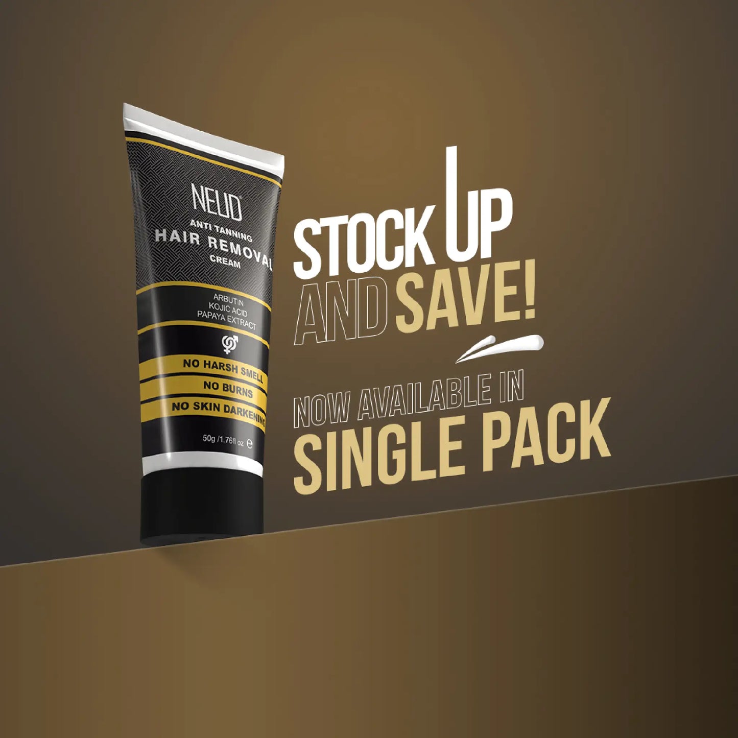 NEUD Anti-Tanning Hair Removal Cream - Buy This 50 gram Tube or Twin Pack (50+50 grams)