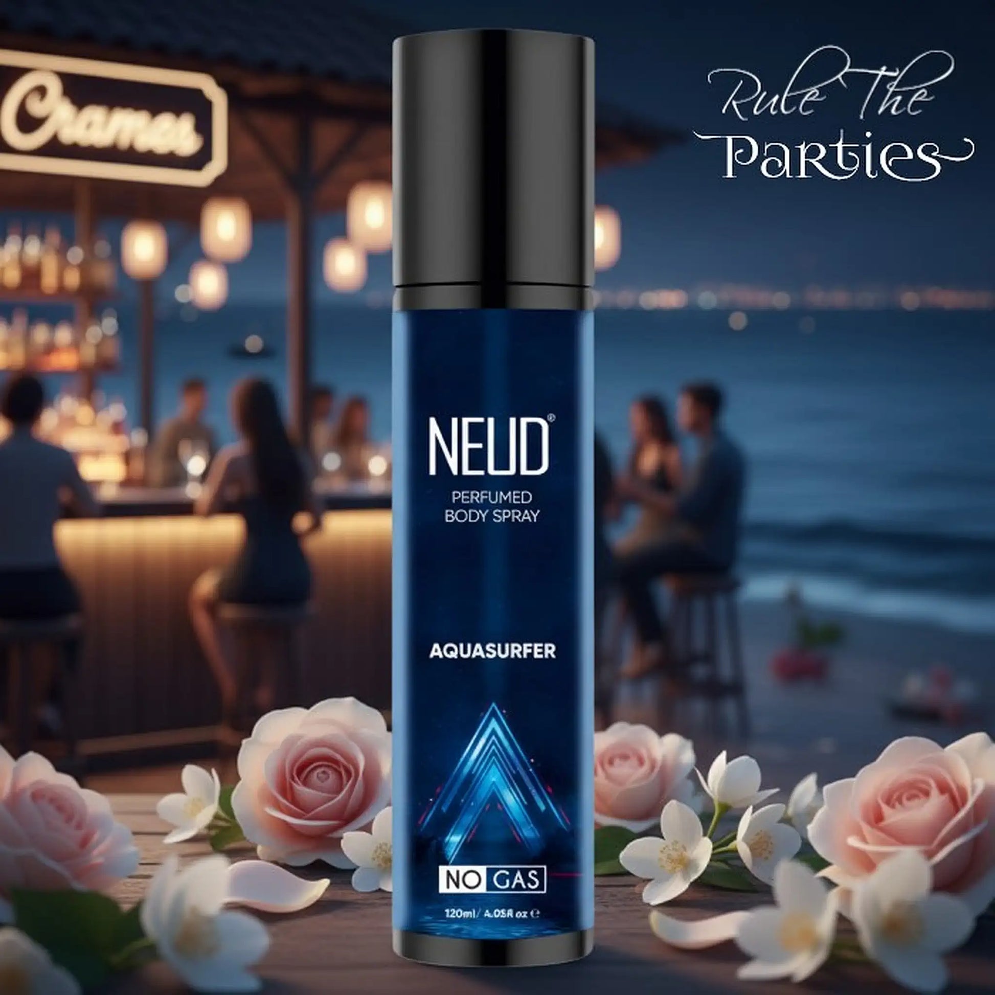 NEUD Aquasurfer Perfumed Body Spray – No Gas Deodorant, Unisex, 120ml