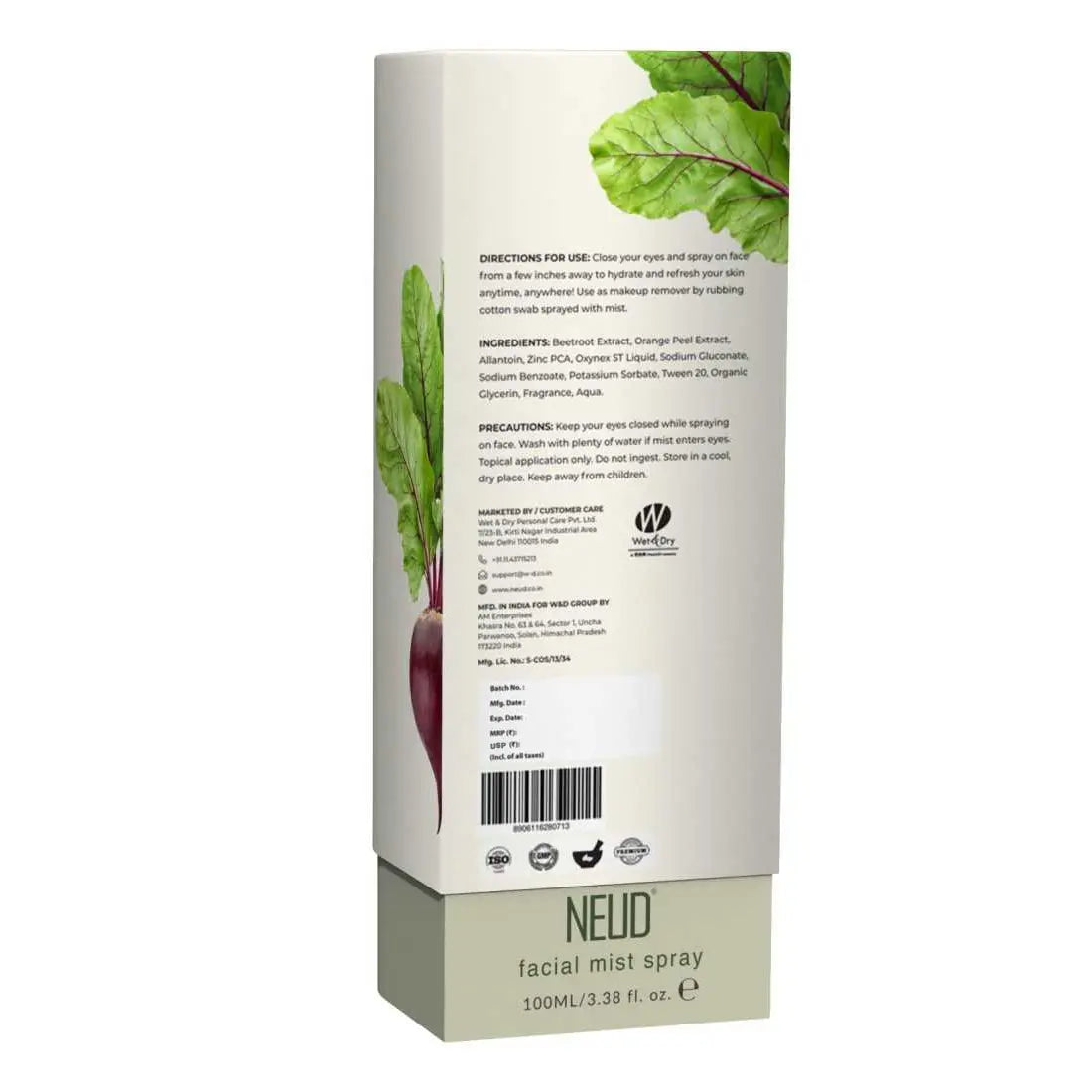 NEUD Beet Root Facial Mist Spray 100ml For Dull and Dry Skin is Shipped Worldwide - everteen-neud.com