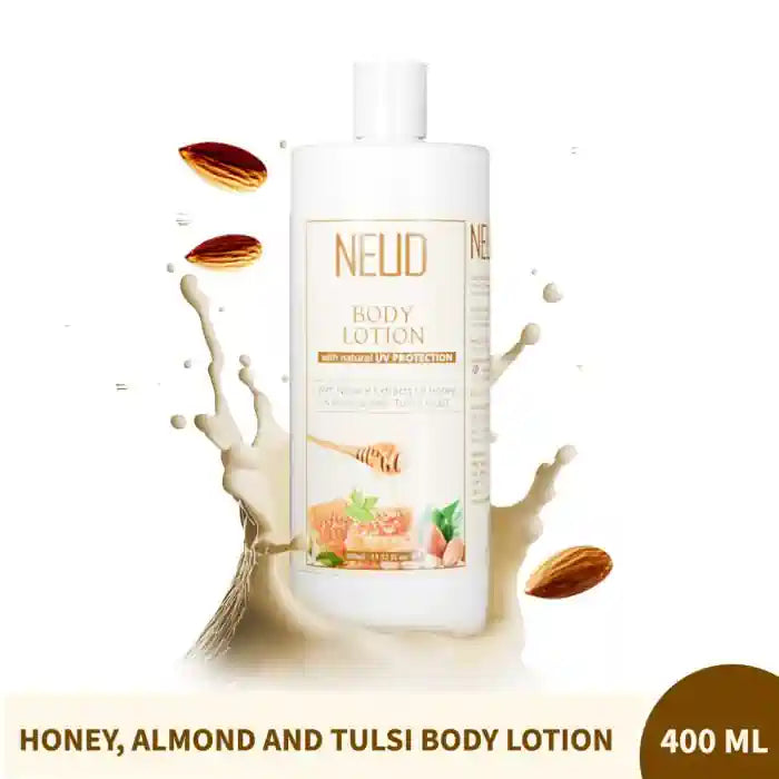 Buy NEUD Body Lotion 400ml with Natural Extracts of Honey, Almond and Tulsi directly from company - everteen-neud.com