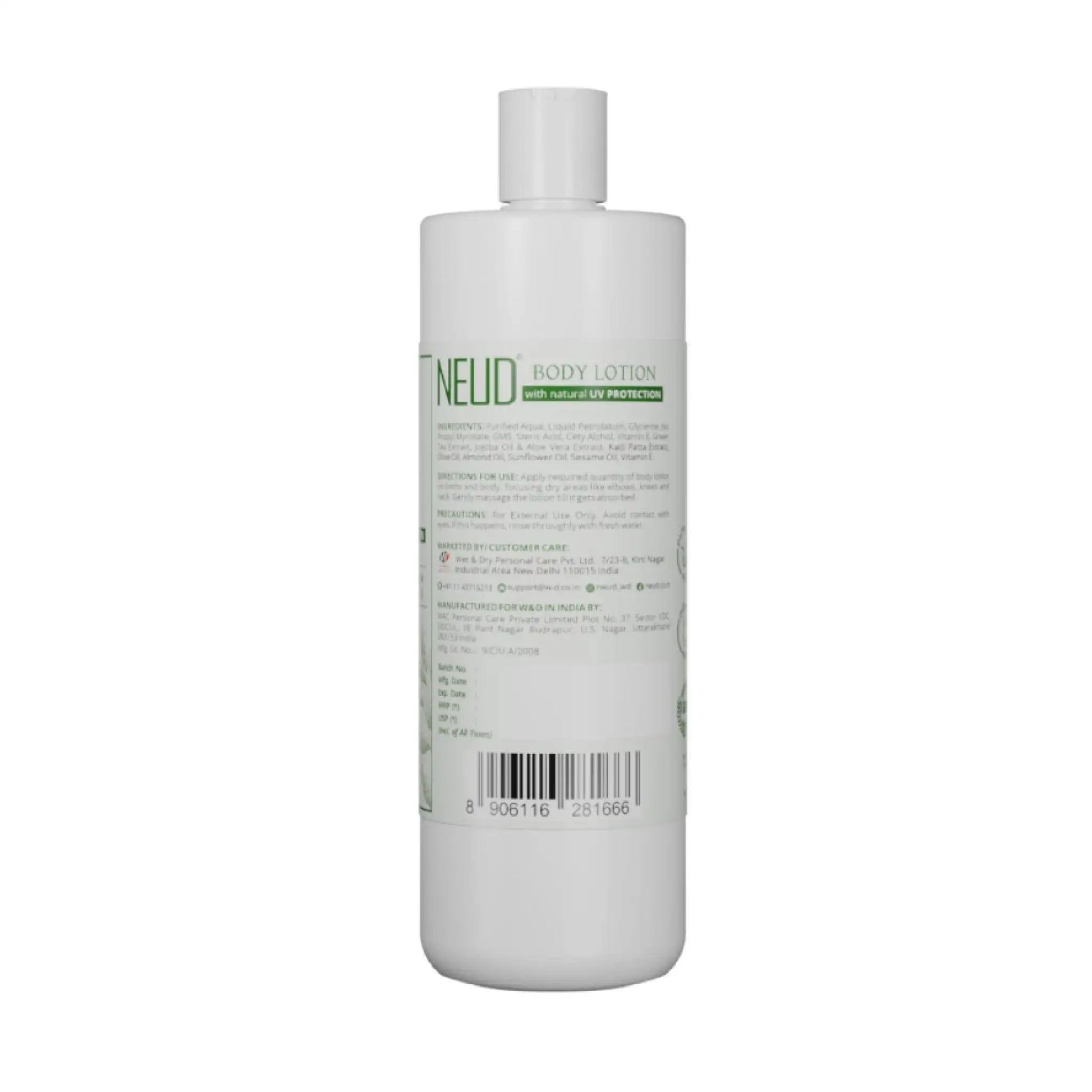 NEUD Aloe Vera, Green Tea and Jojoba Body Lotion - Ships Worldwide From India