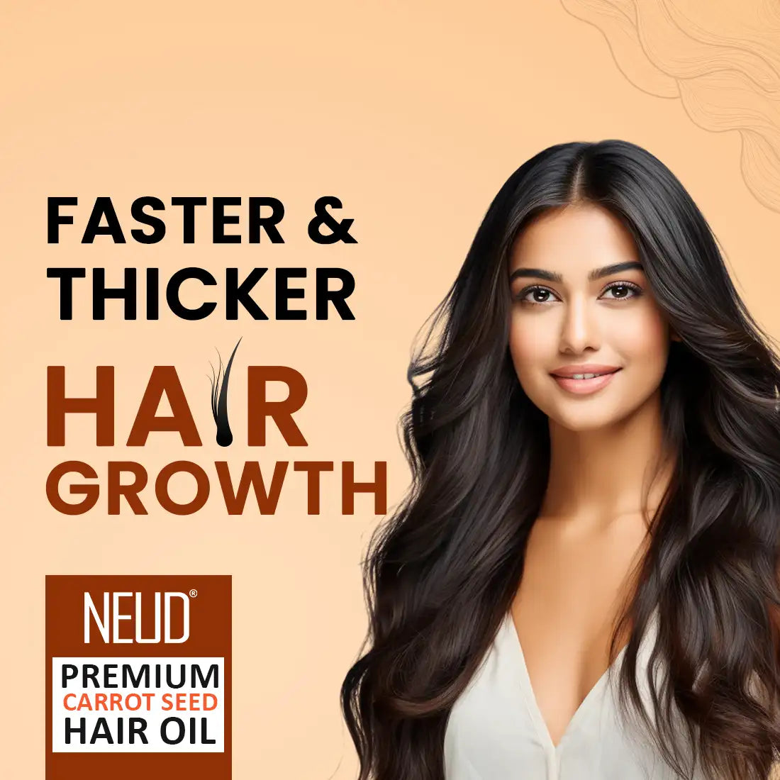 NEUD Carrot Seed Hair Oil Helps Faster and Thicker Hair Growth - everteen-neud.com