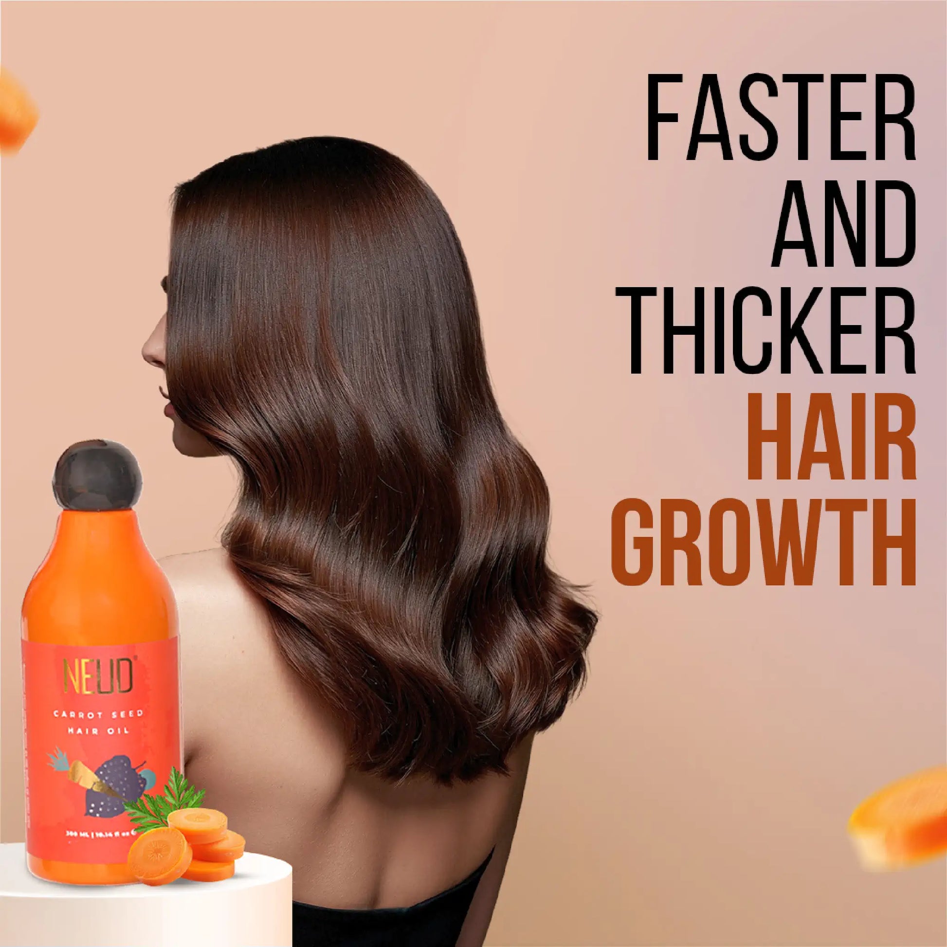 NEUD Carrot Seed Hair Oil Helps Faster and Thicker Hair Growth - everteen-neud.com