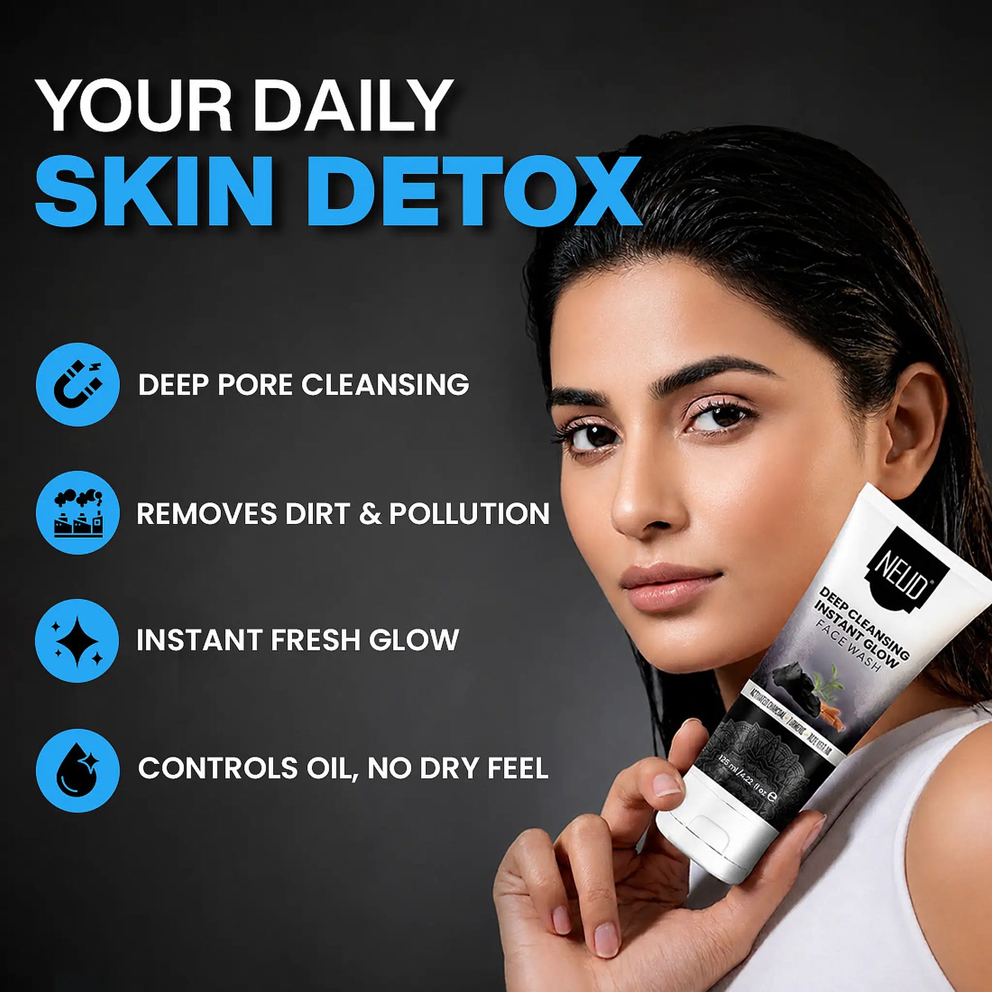 NEUD Deep Cleansing Charcoal Face - Deep Pore Cleansing Without Dry Feeling