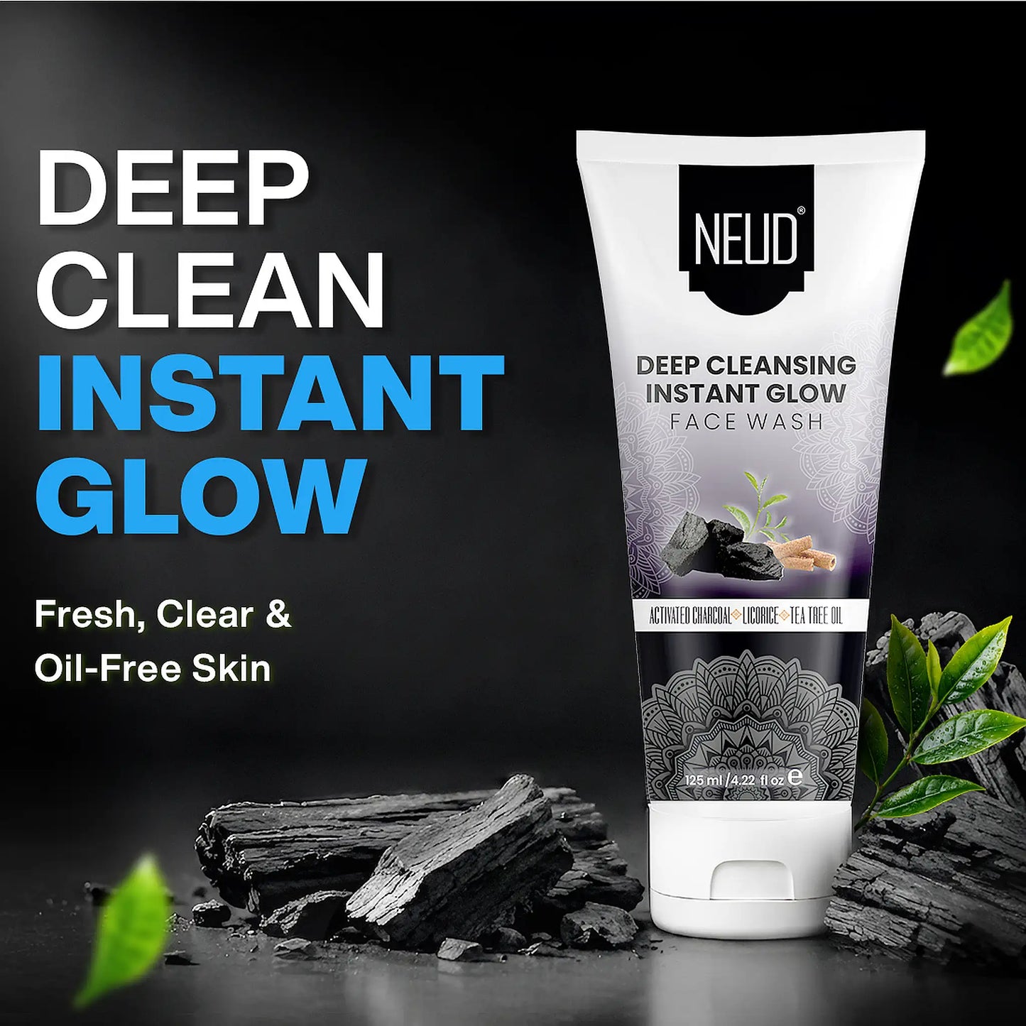 NEUD Deep Cleansing Instant Glow Face Wash For Men And Women - Fresh, Clear and Oil-Free Skin