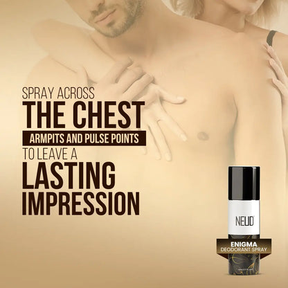 Spray NEUD ENIGMA Deodorant Across Chest, Armpits and Pulse Points to Leave a Lasting Impression - everteen-neud.com