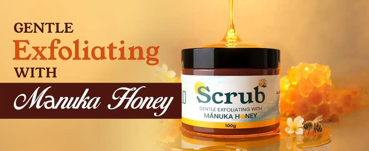 NEUD Gentle Exfoliating Scrub 100g with Manuka Honey, Kojic Acid and Alpha Arbutin