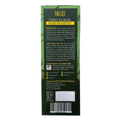 Get Best Online Deals On NEUD Premium Ghrit Kumari Shampoo Aloe Vera Hair Cleanser 300ml On Company's Brand Store - everteen-neud.com