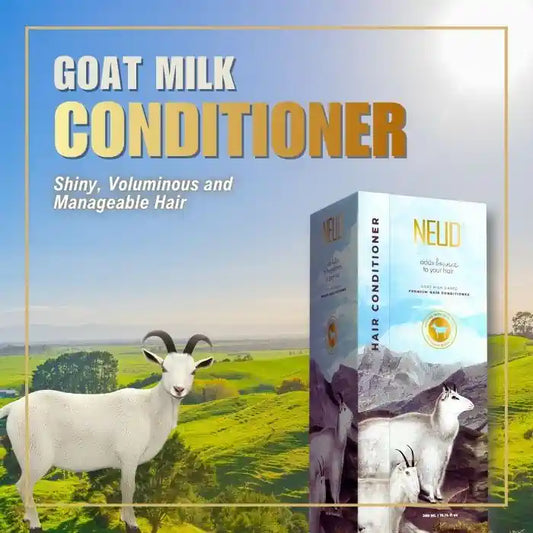NEUD Goat Milk Hair Conditioner 300 ml for Men and Women - with Free Zipper Pouch