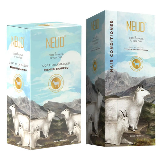 Buy NEUD Goat Milk Shampoo and Hair Conditioner Combo for Men and Women - 300 ml Each - everteen-neud.com