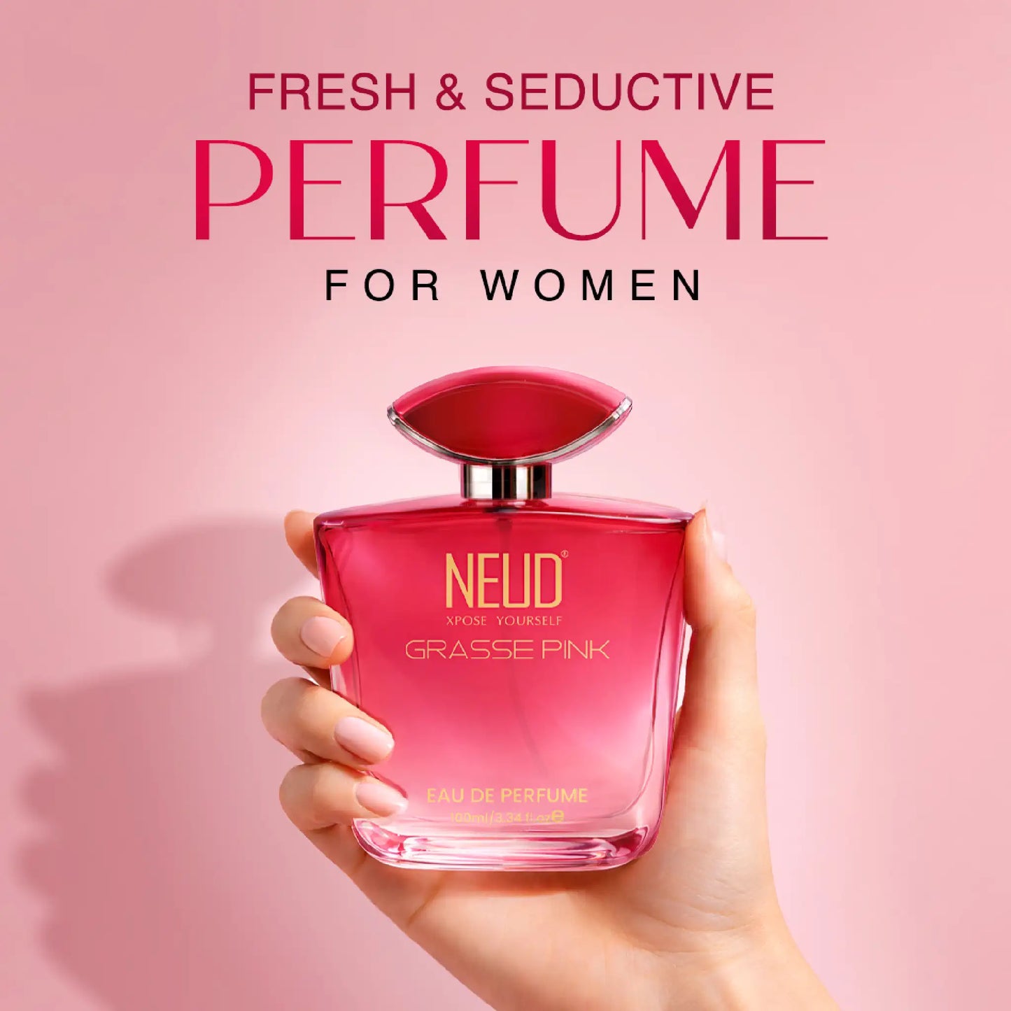 NEUD Grasse Pink Luxury Perfume for Women - Captivatingly Vivacious With Modern, Fresh, Vibrant and Seductive Notes