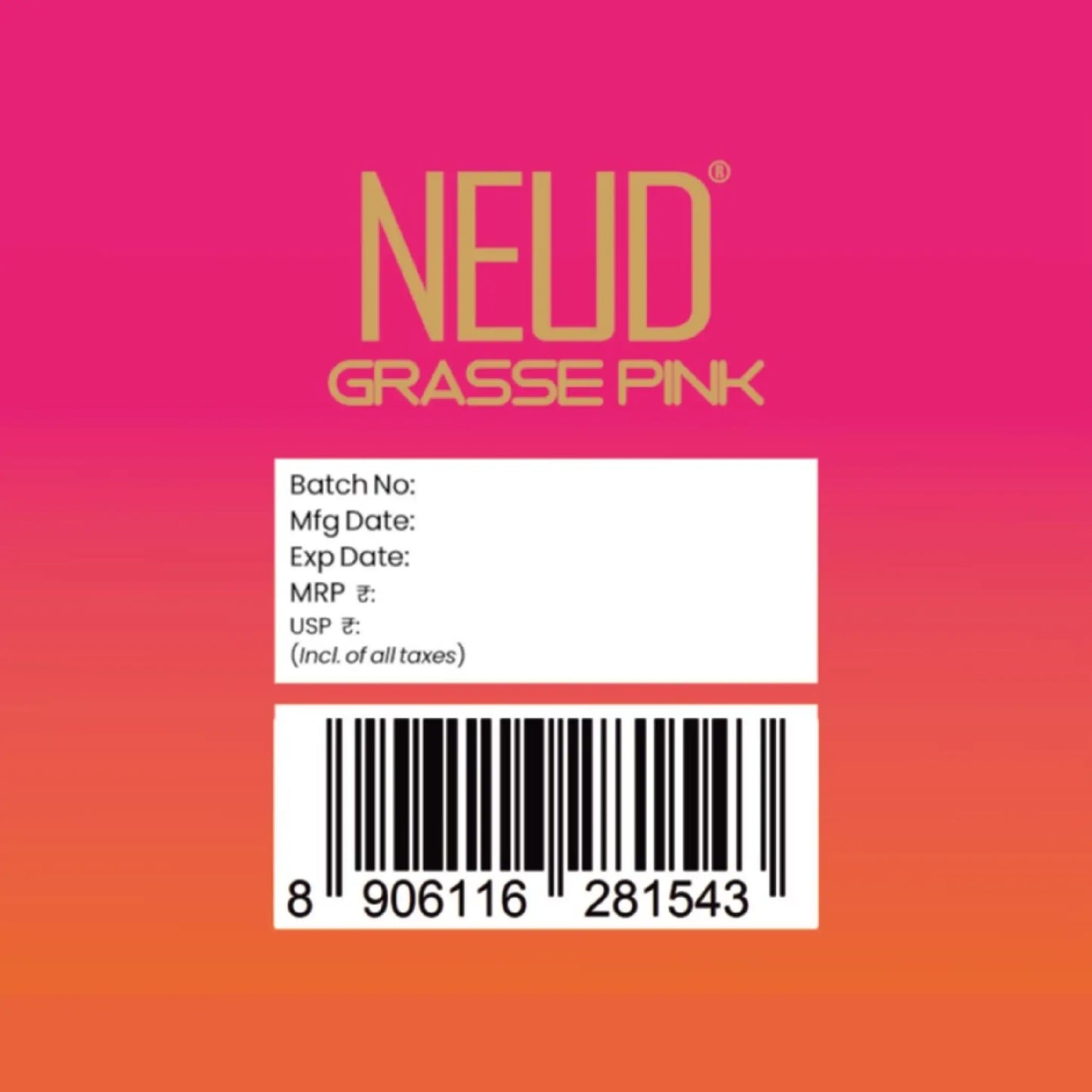 NEUD Grasse Pink Luxury Perfume For Women - Shipped Worldwide From India