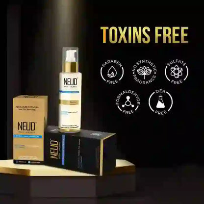NEUD Hair Inhibitor is safe and toxin free. It does not contain parabens, sulfates, DEA, formaldehyde or any synthetic fragrance