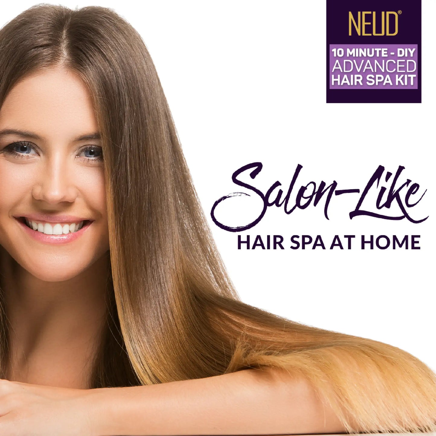NEUD 4-Step DIY Advanced Hair Spa Kit - Get Salon-Like Silky Bouncy Hair At Home