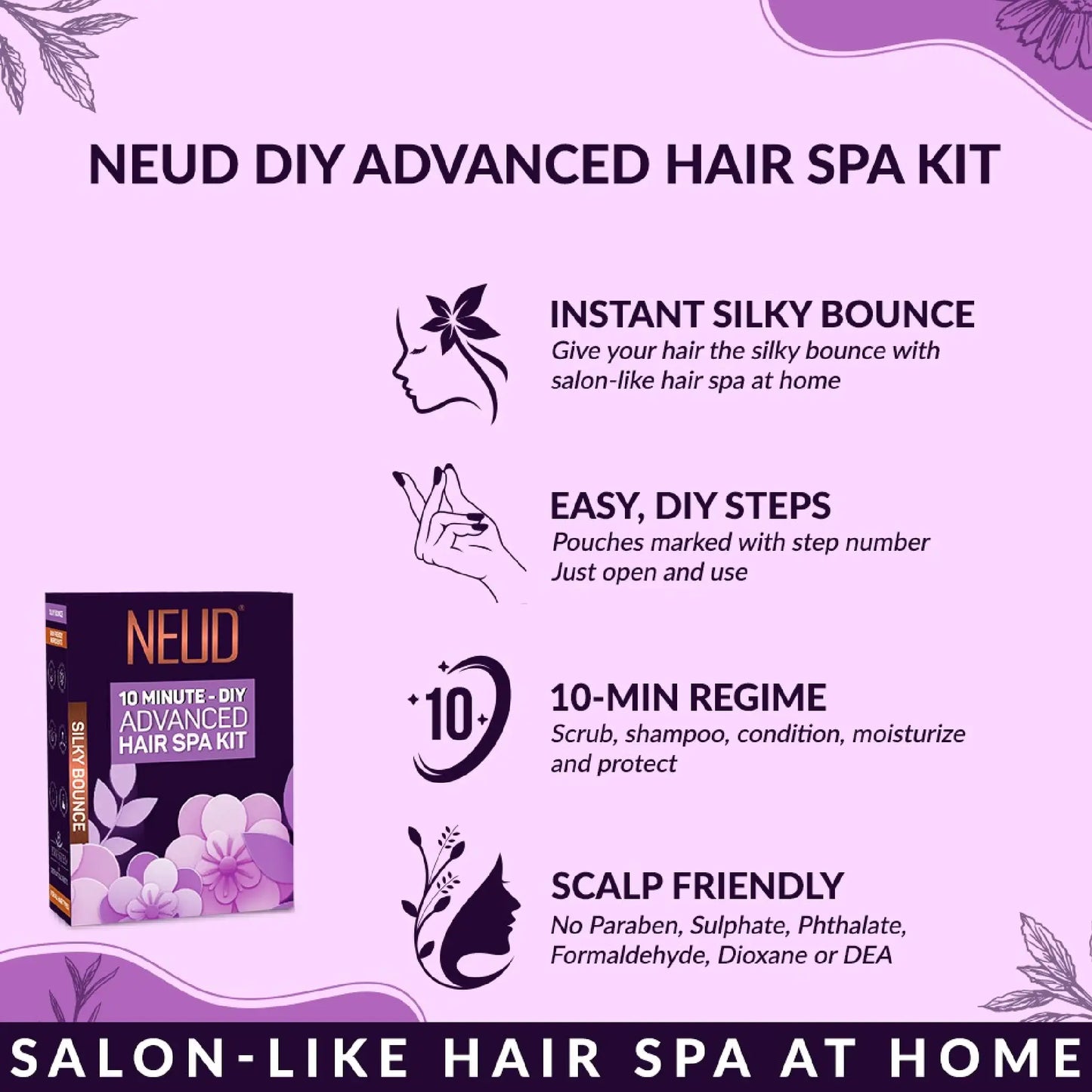 NEUD Hair Spa Kit - Scalp-Friendly Ingredients For A 10-Minute Comprehensive Hair Care Regime