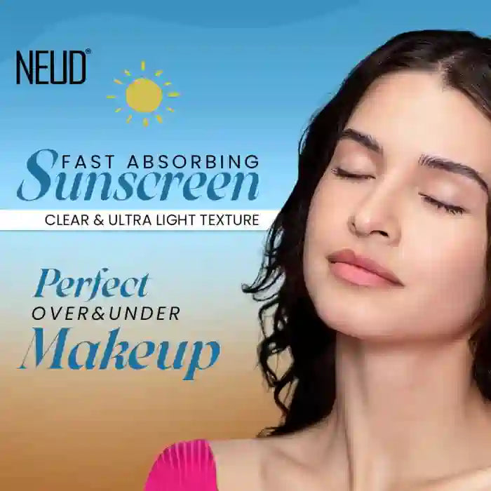 NEUD Invisible Sunscreen Spray with SPF 50 PA++++ For Sun Protection Over Makeup, Ultra-Light, No White Traces - 100ml
