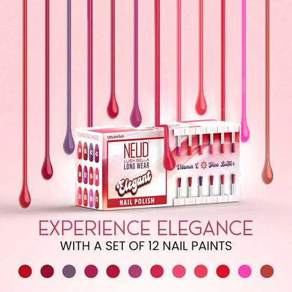 Experience elegance with 12 nail paints in every set of NEUD Lush Bella ELEGANT Nail Polish - everteen-neud.com