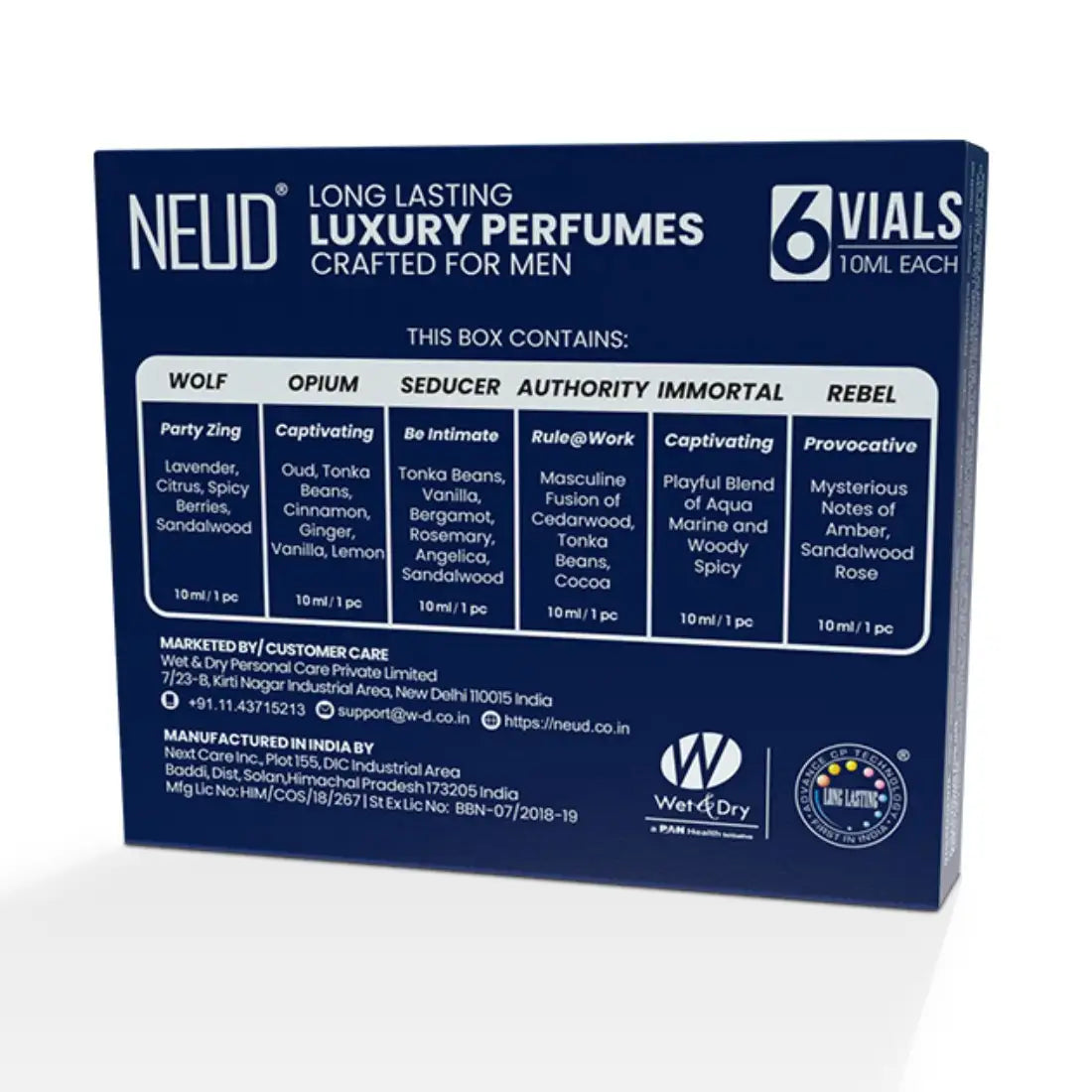 NEUD Luxury Perfumes Set for Men 6 Vials x 10ml Each is Shipped Worldwide - everteen-neud.com