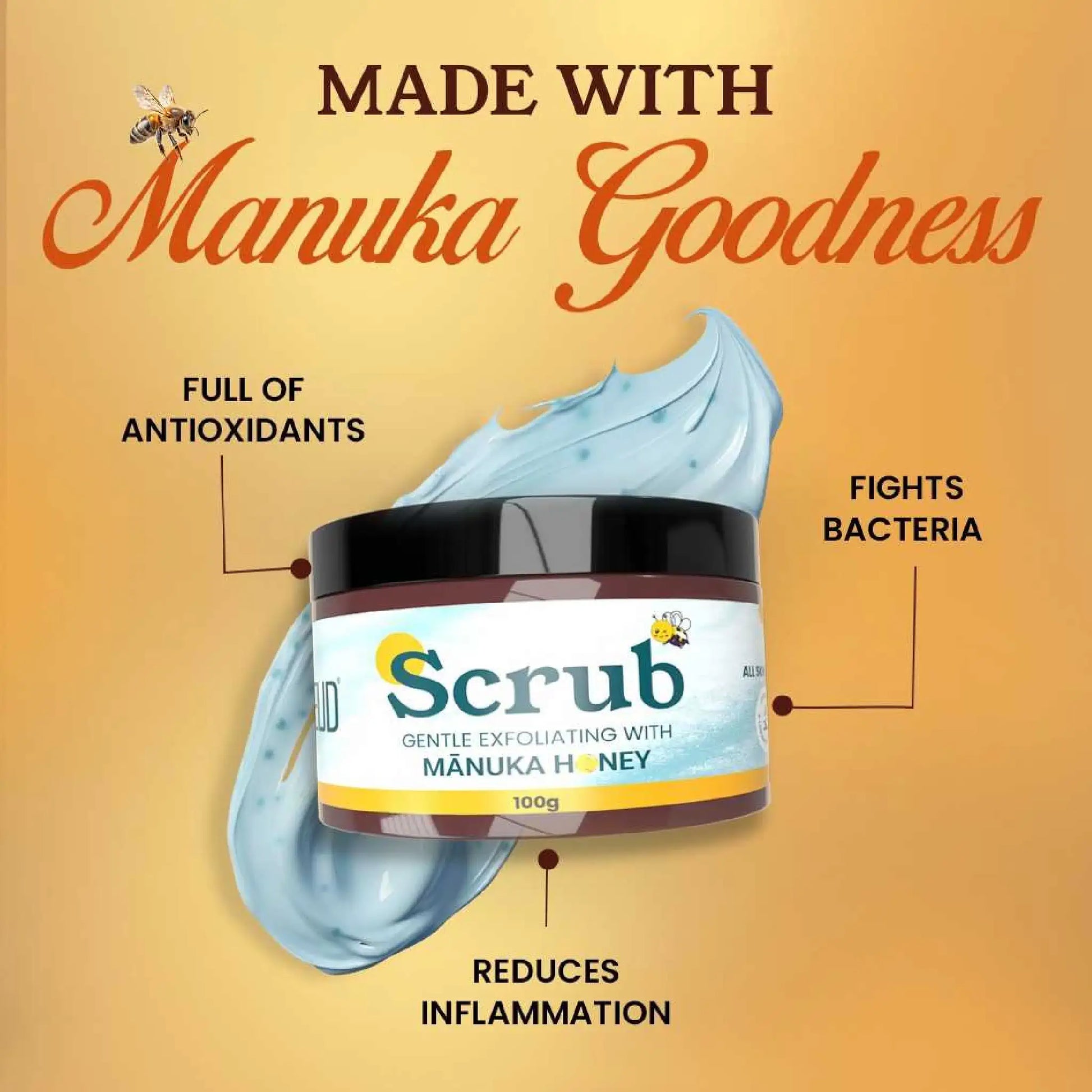 NEUD Manuka Honey Scrub – Rich in Antioxidants with Manuka Honey and Natural Extracts