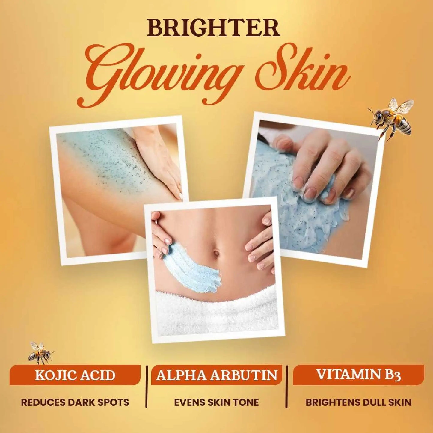NEUD Manuka Honey Scrub  contains kojic acid for dark spots, alpha arbutin for even skin tone and Vitamin B3 for skin brightening