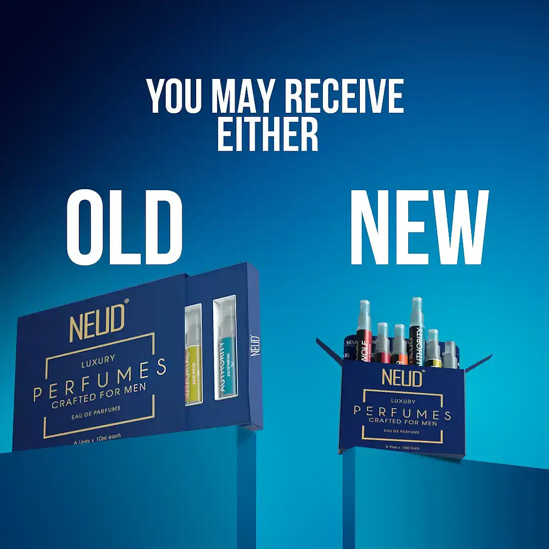 We have upgraded the packaging for NEUD Luxury Pocket Perfumes Set for Men  6x10ml - everteen-neud.com