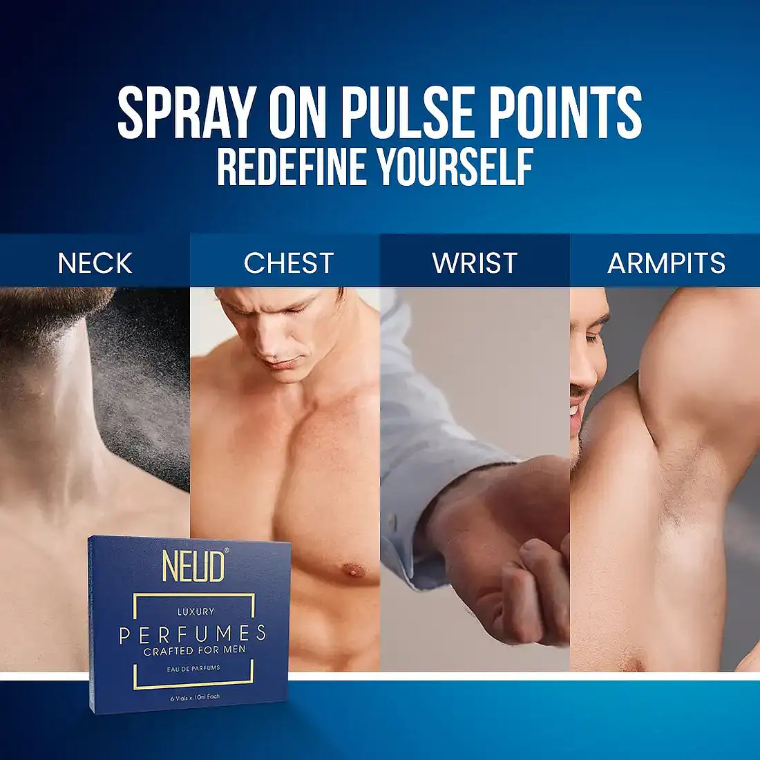 Spray NEUD Luxury Perfumes for Men on Neck, Chest, Wrists and Armpits - everteen-neud.com