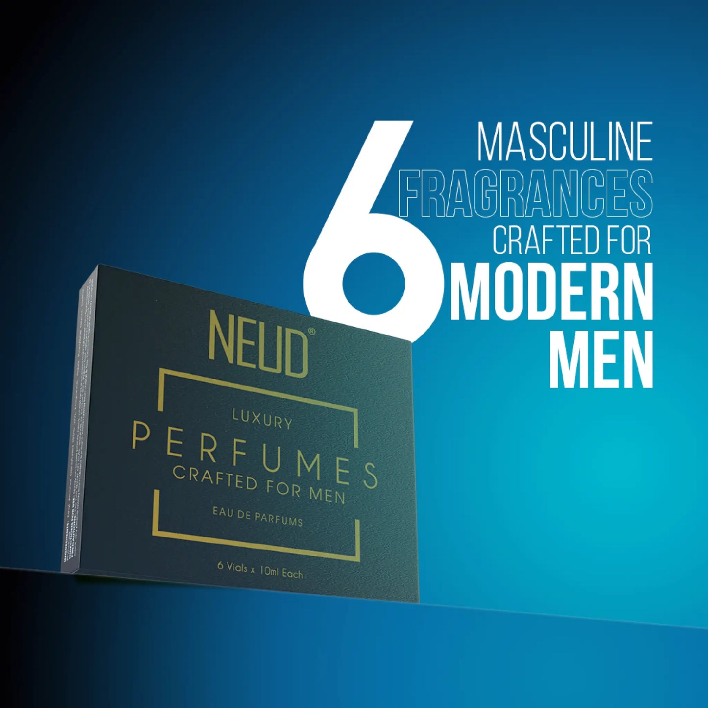 NEUD Luxury Pocket Perfumes for Men - Six Vials of 10ml Each