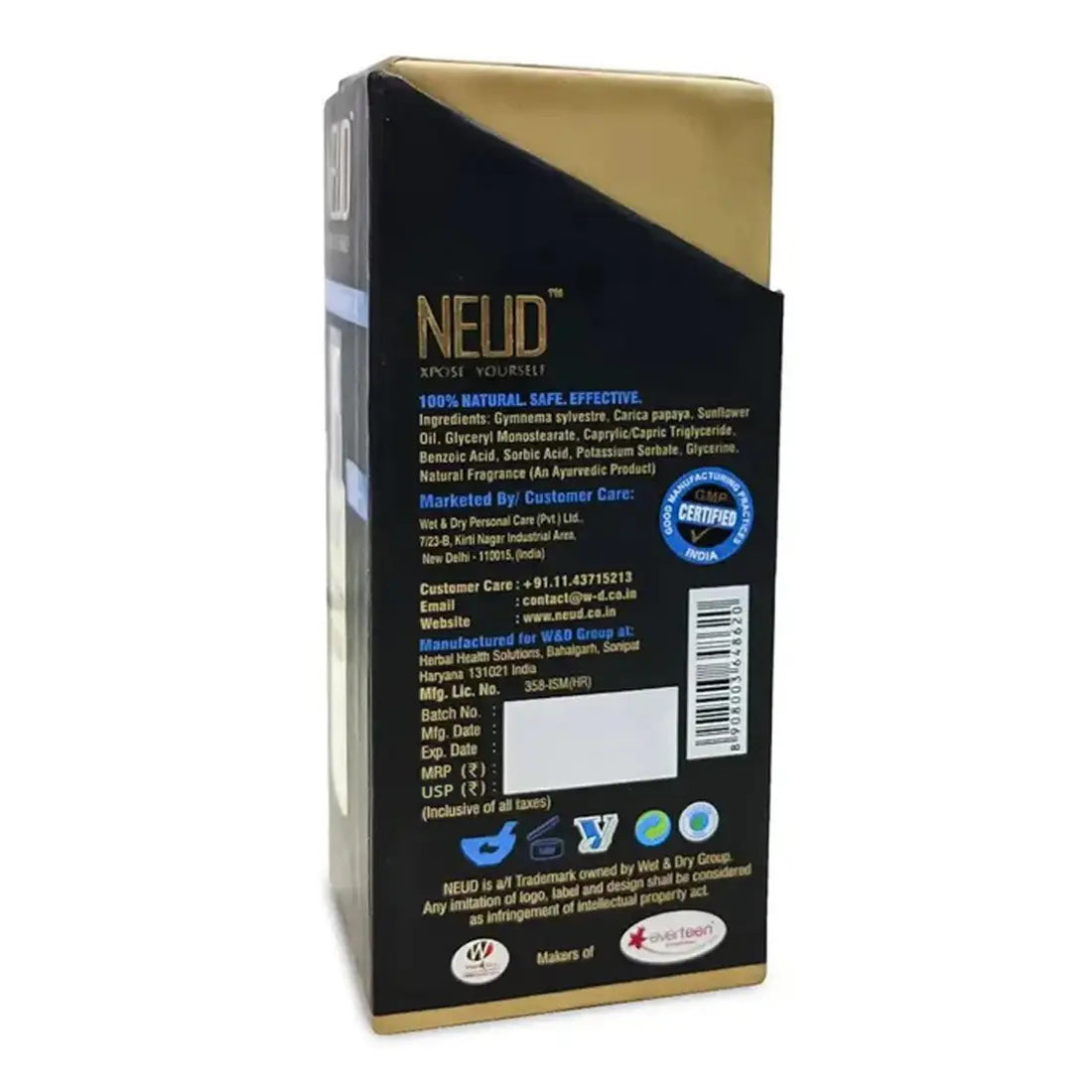 NEUD Natural Hair Inhibitor - Legal Metrology Information - everteen-neud.com