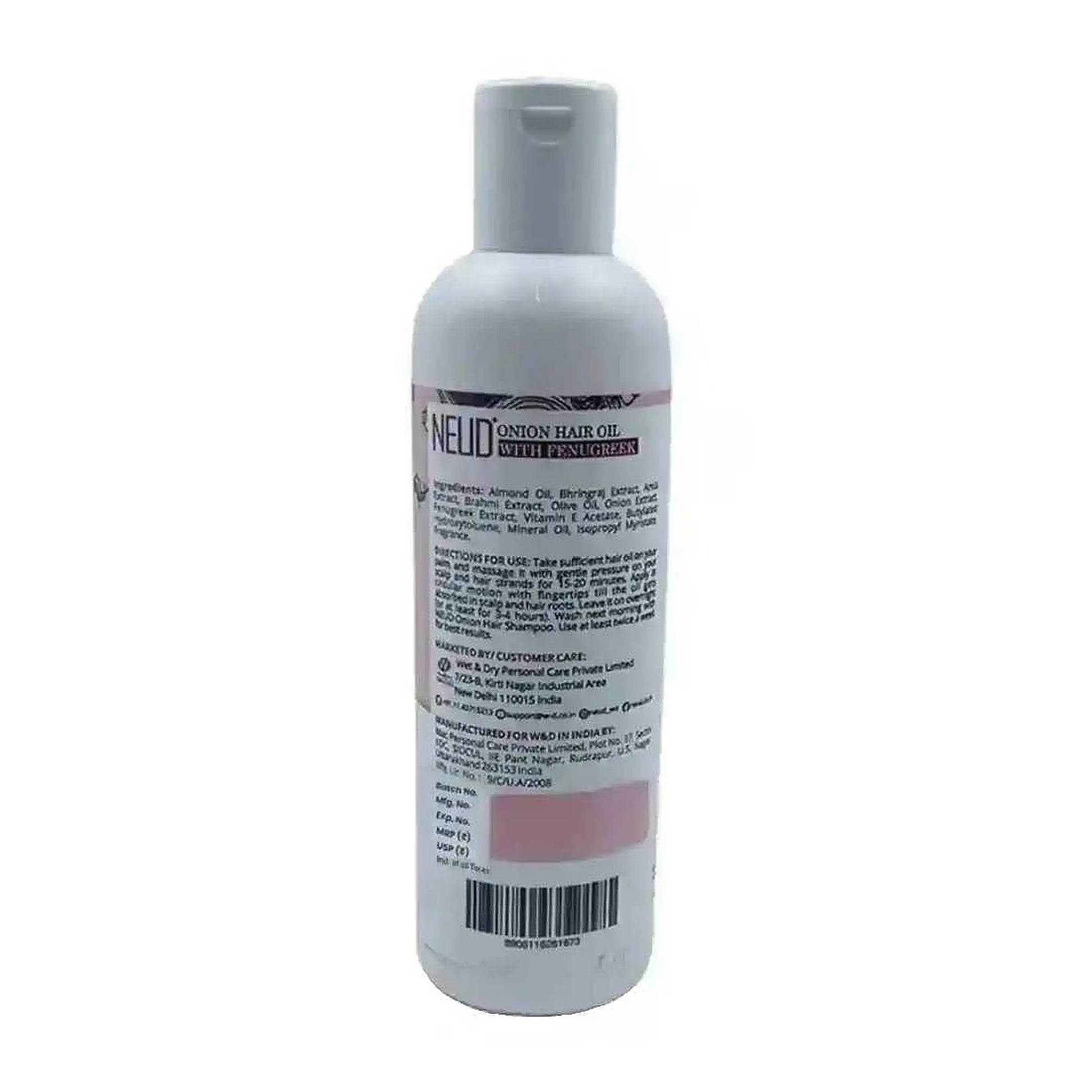 NEUD Onion Hair Oil with Fenugreek - Ships Worldwide From India