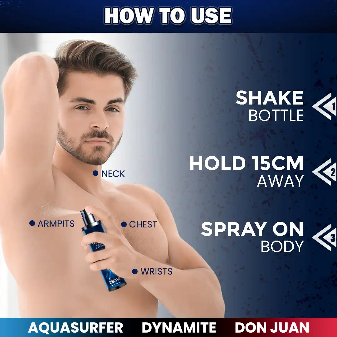 Using NEUD 3-in-1 Perfumed Body Sprays for Men is Easy. Just spray on neck, chest, armpits and pulse points on the wrist - everteen-neud.com