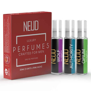 NEUD Luxury Pocket Perfume Gift Set for Men - 1 Set, 3x10ml - Long Lasting Eau de Parfum