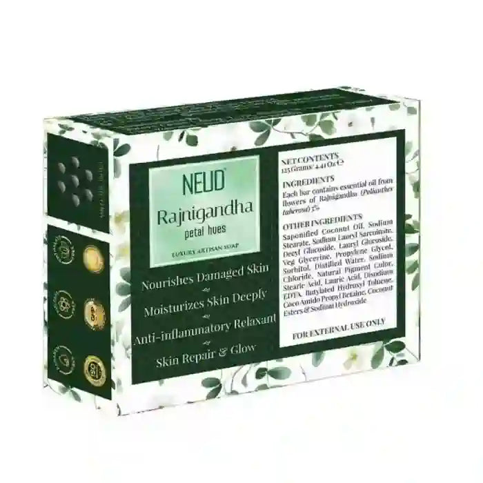 NEUD Rajnigandha Petal Hues Luxury Artisan pH Balanced Vegan Handmade Soap 125g With Tuberose is Shipped Worldwide - everteen-neud.com