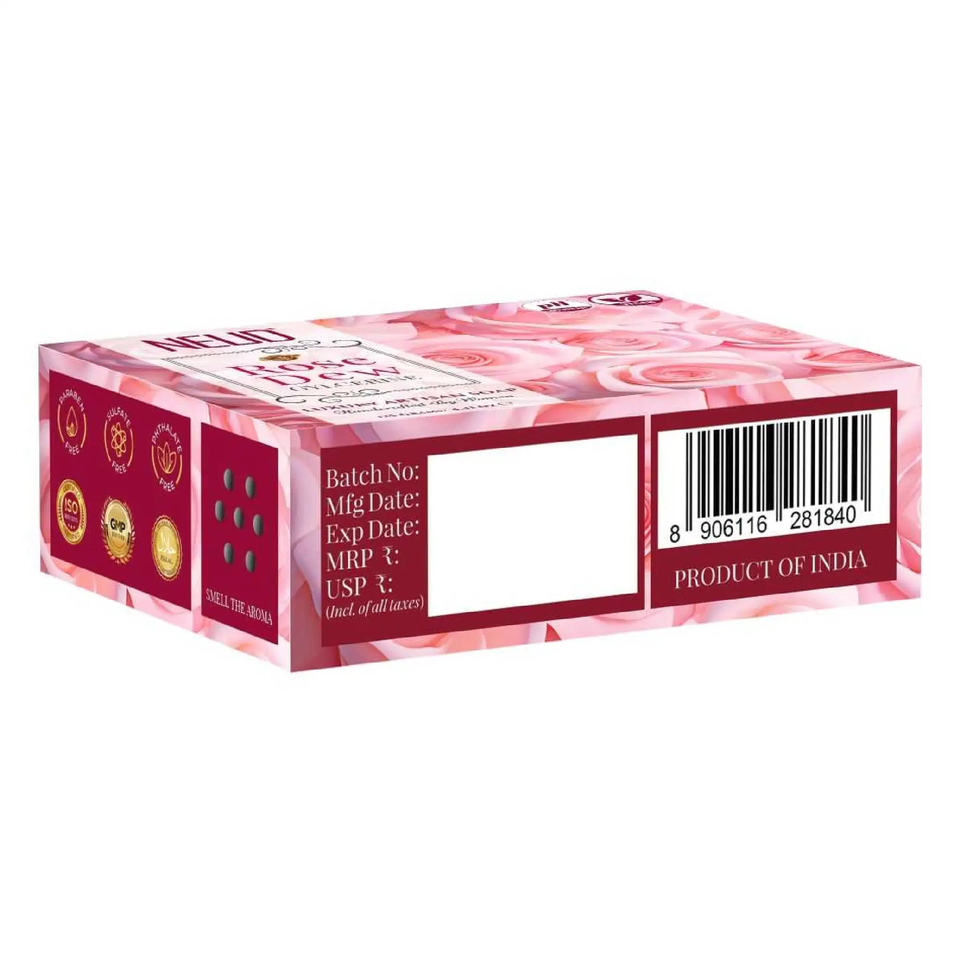 NEUD Rose Dew Glycerine Handmade Soap - Ships Worldwide From India