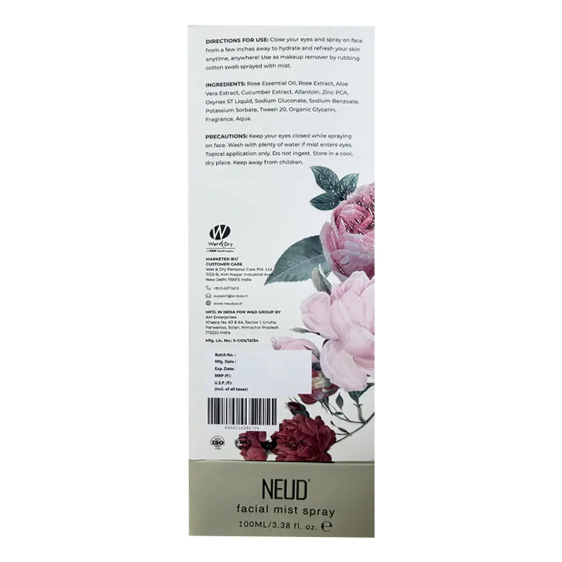 NEUD Rose Water Facial Mist Spray For Refreshed and Toned Skin Is Shipped Worldwide - everteen-neud.com