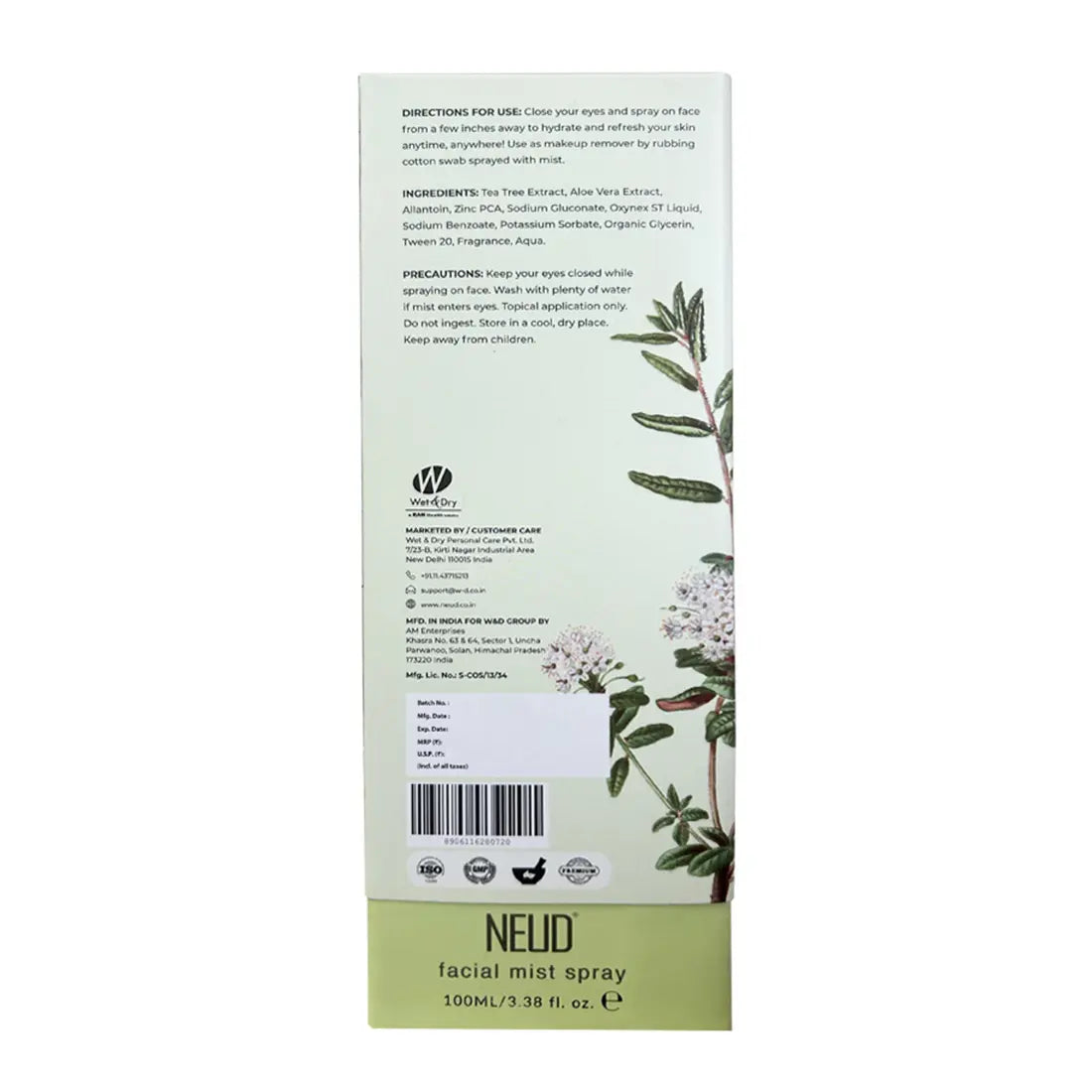 NEUD Tea Tree Facial Mist Spray is shipped worldwide - everteen-neud.com