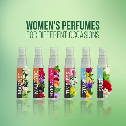 When you buy NEUD Luxury Perfumes for Women 6 Vials Pack, You Get 10ml each of Magnet, Majestic, Hypnotise, Timeless, Stunner and Sultry Perfumes - everteen-neud.com