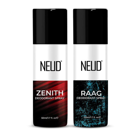 NEUD ZENITH and RAAG Unisex Perfumed Body Spray Combo - 2 Deos x 50ml Each