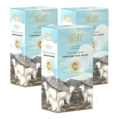 NEUD Ziegenmilch-Gesichtswaschmittel für Männer & Frauen - 300 ml mit Gratis-Reißverschlussbeutel