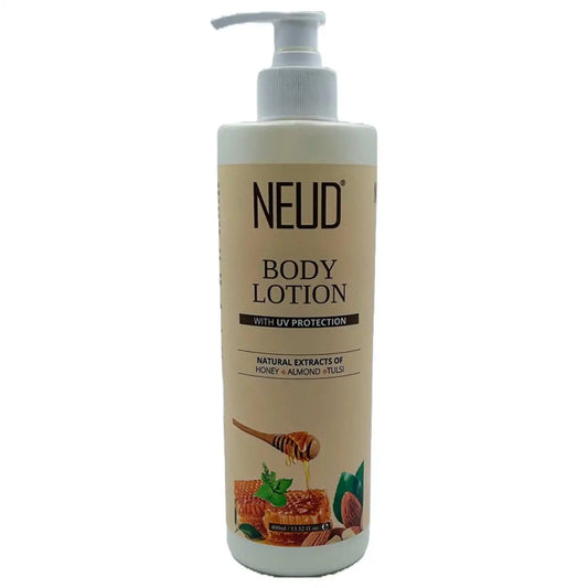 NEUD Body Lotion with Natural Extracts of Honey, Almond and Tulsi for Men and Women - 400ml