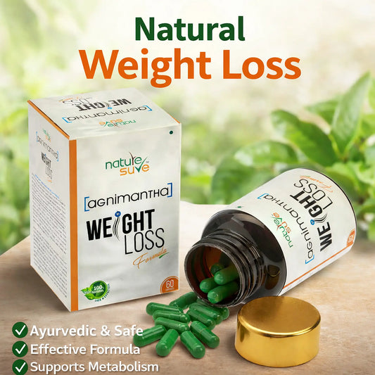 Nature Sure Agnimantha Weight Loss Formula – 60 Ayurvedic Capsules for Men and Women