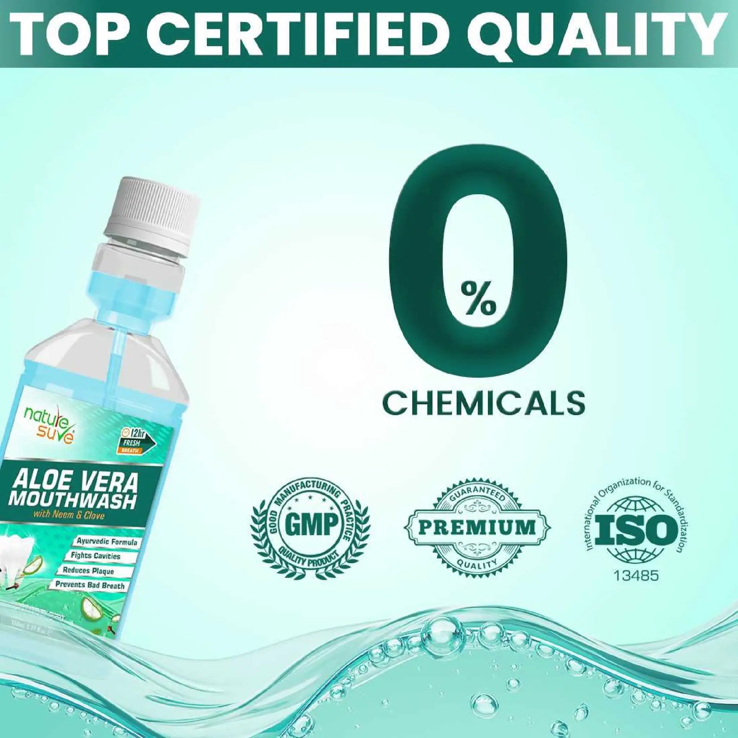 Nature Sure Aloe Vera Mouthwash – AYUSH-Certified, No Harsh Chemicals