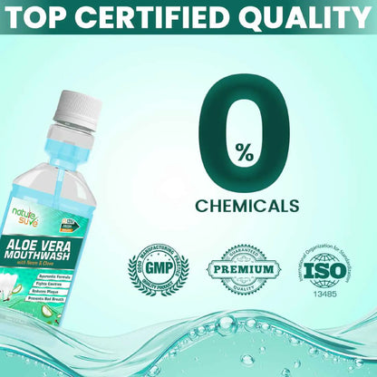 Nature Sure Aloe Vera Mouthwash – AYUSH-Certified, No Harsh Chemicals