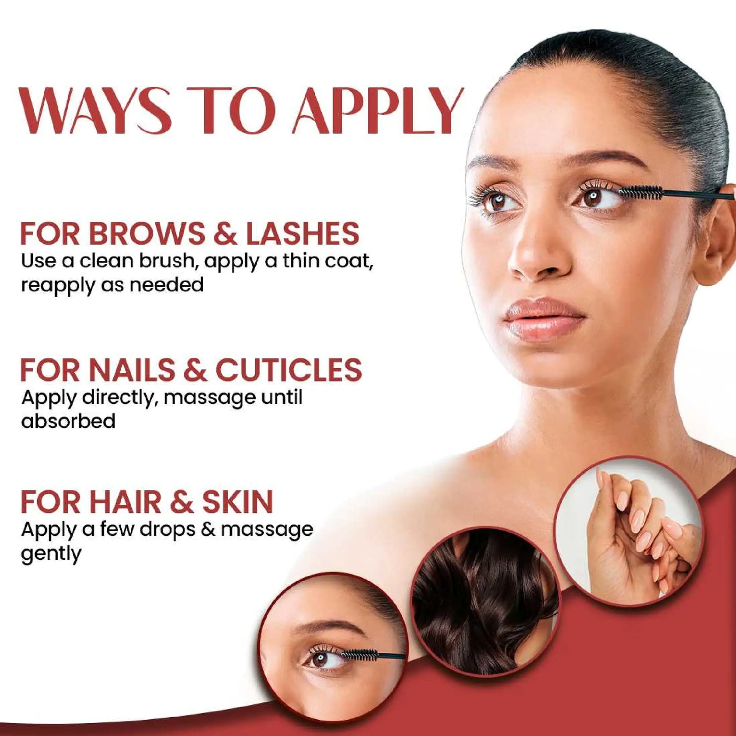 Nature Sure Castor Oil - Apply on Eye Brows and Eye Lashes, Nails and Cuticles, Hair and Skin