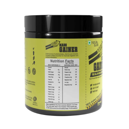 Nature Sure Double Mass Chocolate Flavored Mass Gainer Contains Whey Protein, Vitamin D, Vitamin E, Folic Acid and Minerals - everteen-neud.com