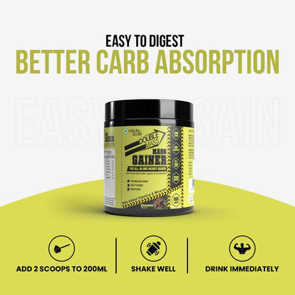 Just add 2 scoops of Buy 2 Packs Nature Sure Double Mass Chocolate Flavored Mass Gainer to 200ml milk or water, shake well and consume immediately - everteen-neud.com