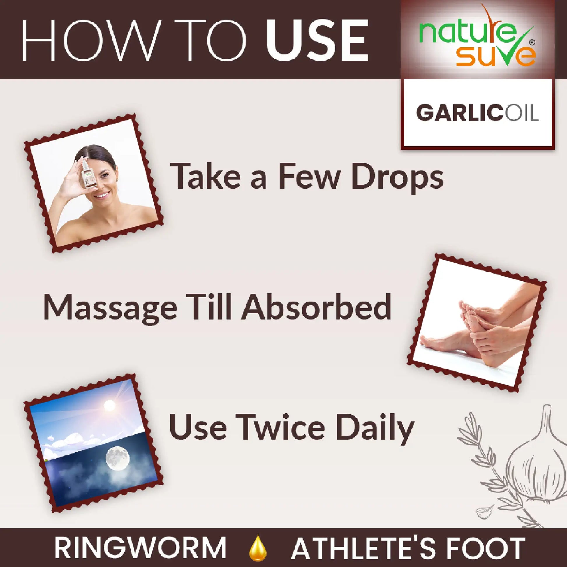 Nature Sure Lahsun Garlic Oil – Apply Twice Daily for Best Results