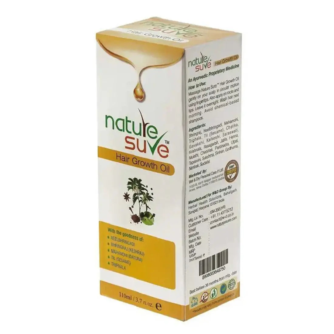 Nature Sure Hair Growth Oil 110ml - Legal Metrology Information