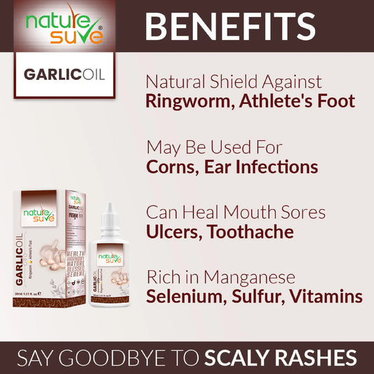 Nature Sure Lahsun Garlic Oil – Ayurvedic Topical Oil for Skin and Scalp Wellness